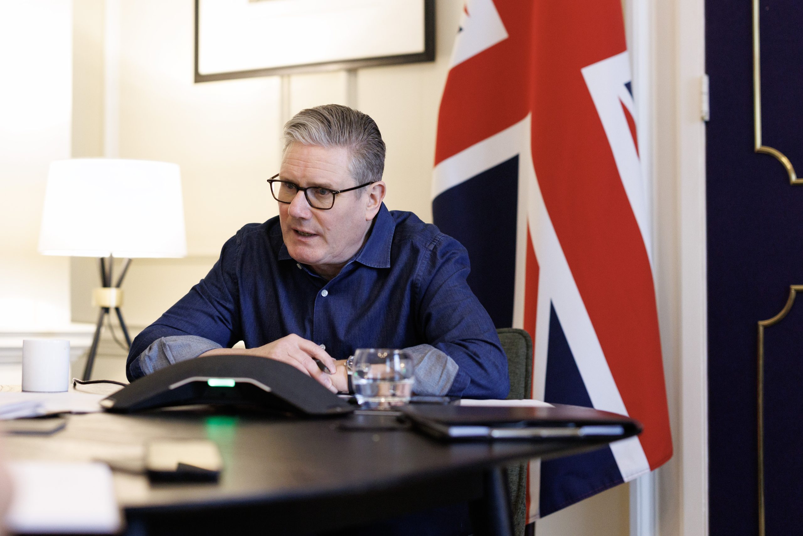 Prime Minister Keir Starmer holds calls following Iran attack.